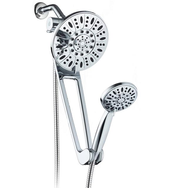 7" Aquabar High Pressure Luxury Three-Way Rain/Handheld Shower Head Combo Chrome - AquaDance