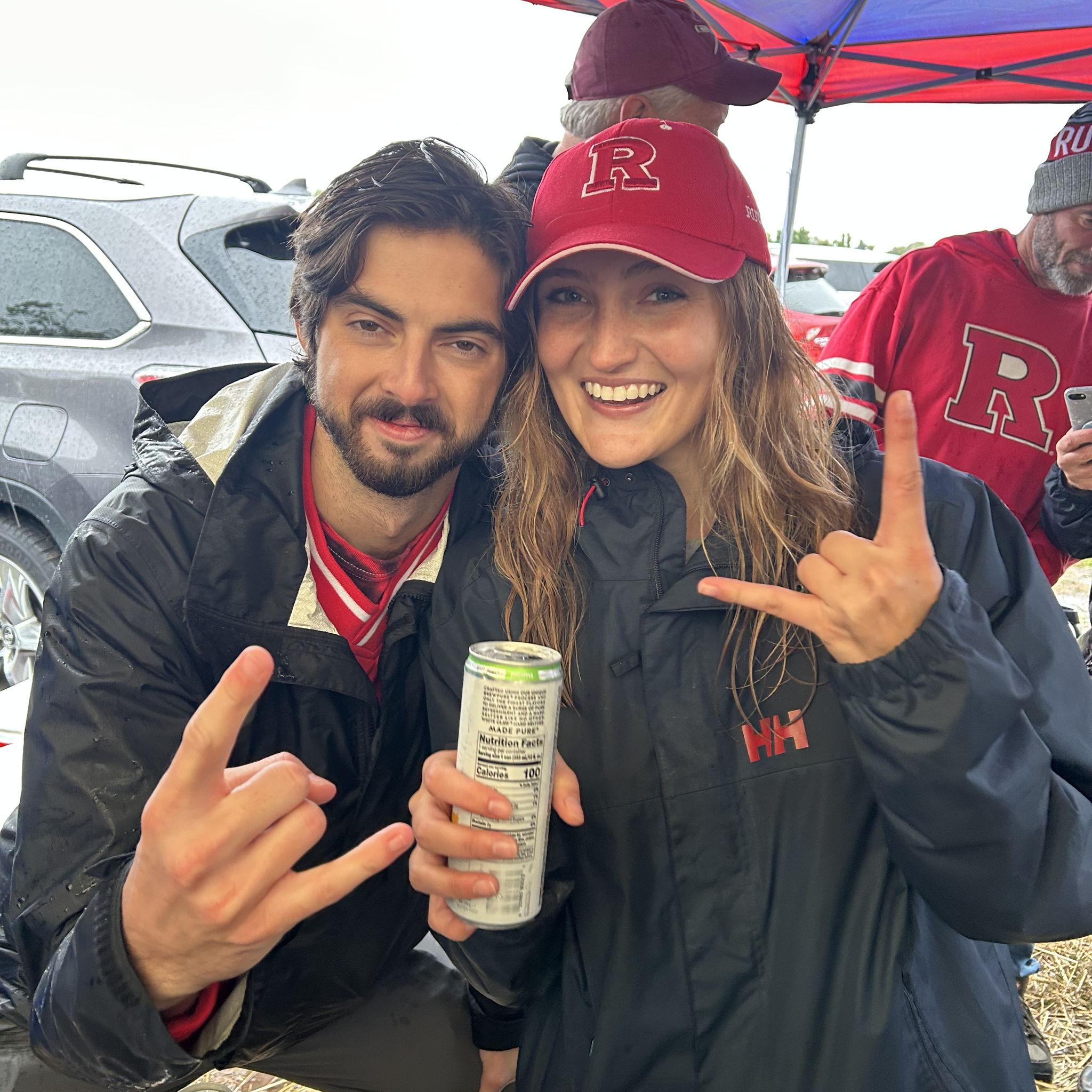 Attending the Friedman's Rutgers tailgate, 2023.
