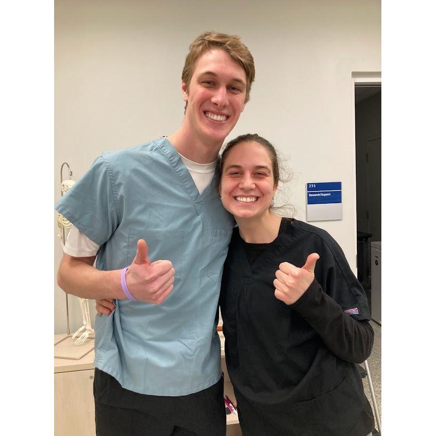 Dain was a student for Cadaver Anatomy and Celia was a TA for the class - a fun and unique experience to share!