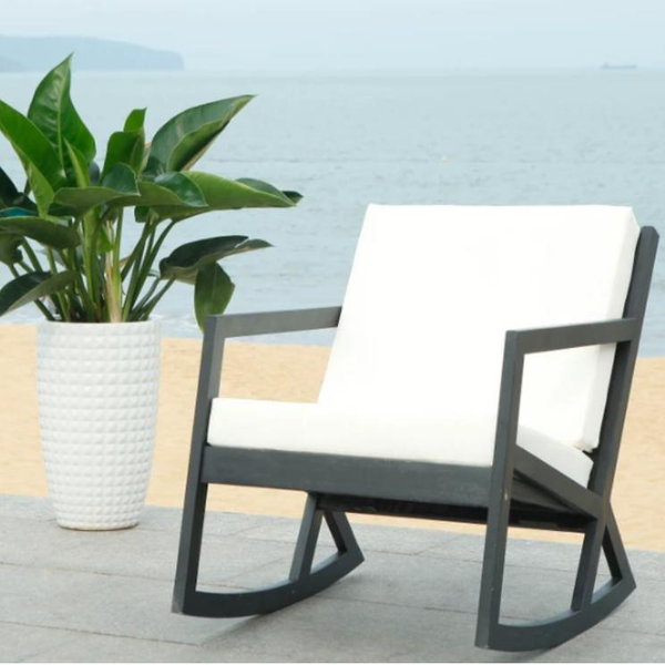 Safavieh Vernon Rocking Chair- Black/Beige Color