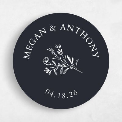 Ebony, Black Wedding Sticker - Bellisi