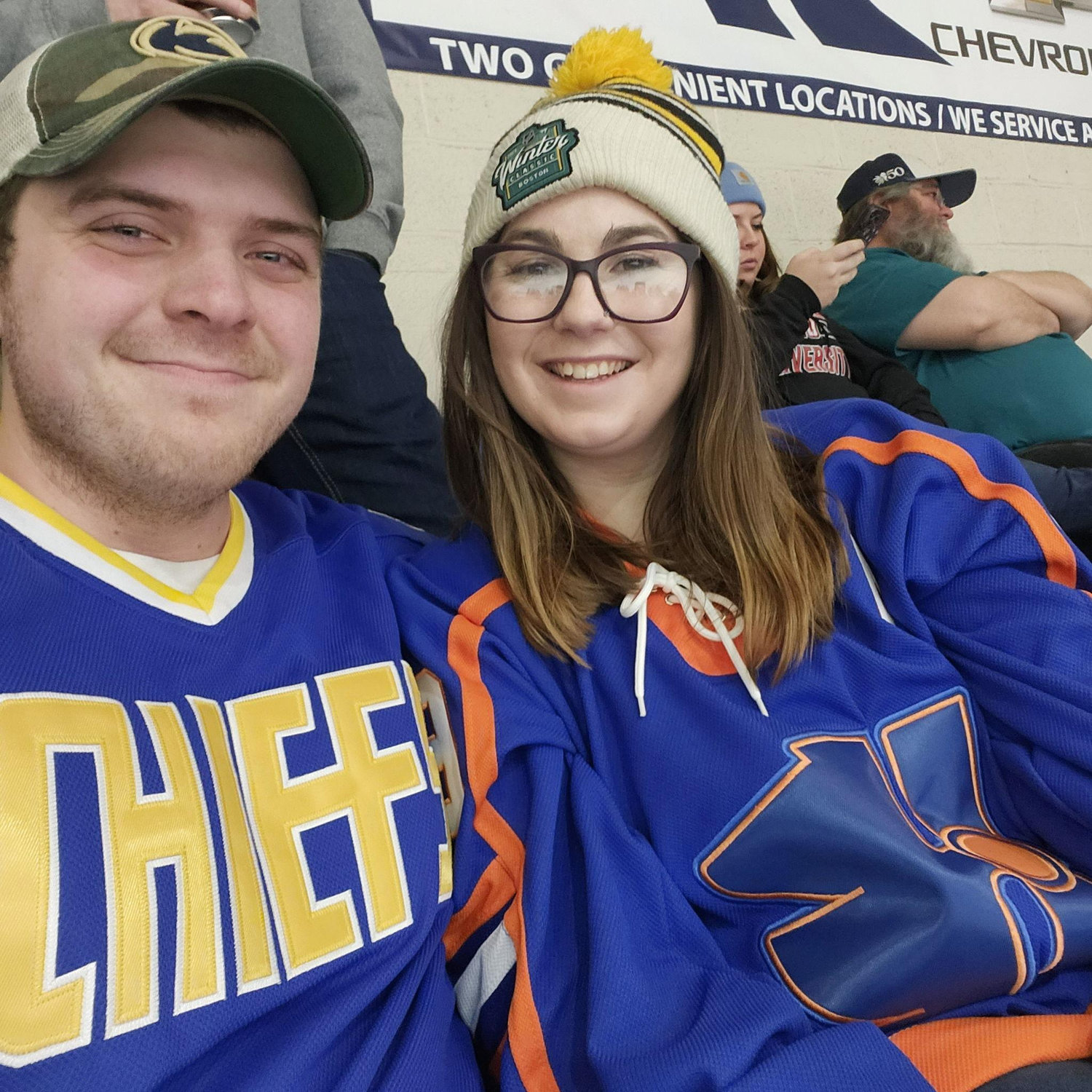 Dylan and Hannah at the Johnstown Hockey Game!