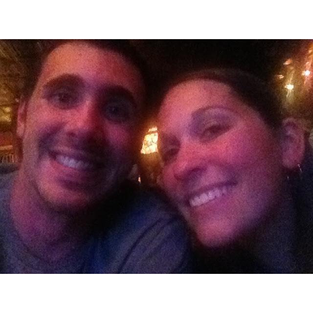 The picture we sent to Virginia the first night we met, mortifying her.