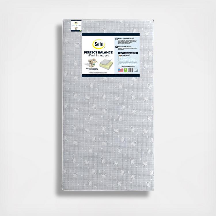 Serta, Perfect Balance 4-inch Mini Crib Mattress Zola Baby