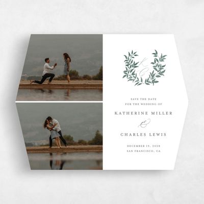 White Diamond Wedding Save the Date - Willow Multiphoto