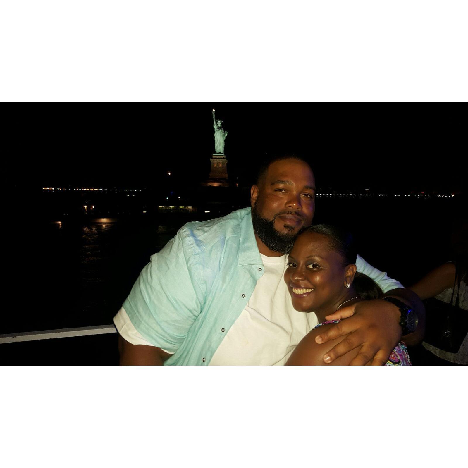 Us and Lady Liberty August 2016
