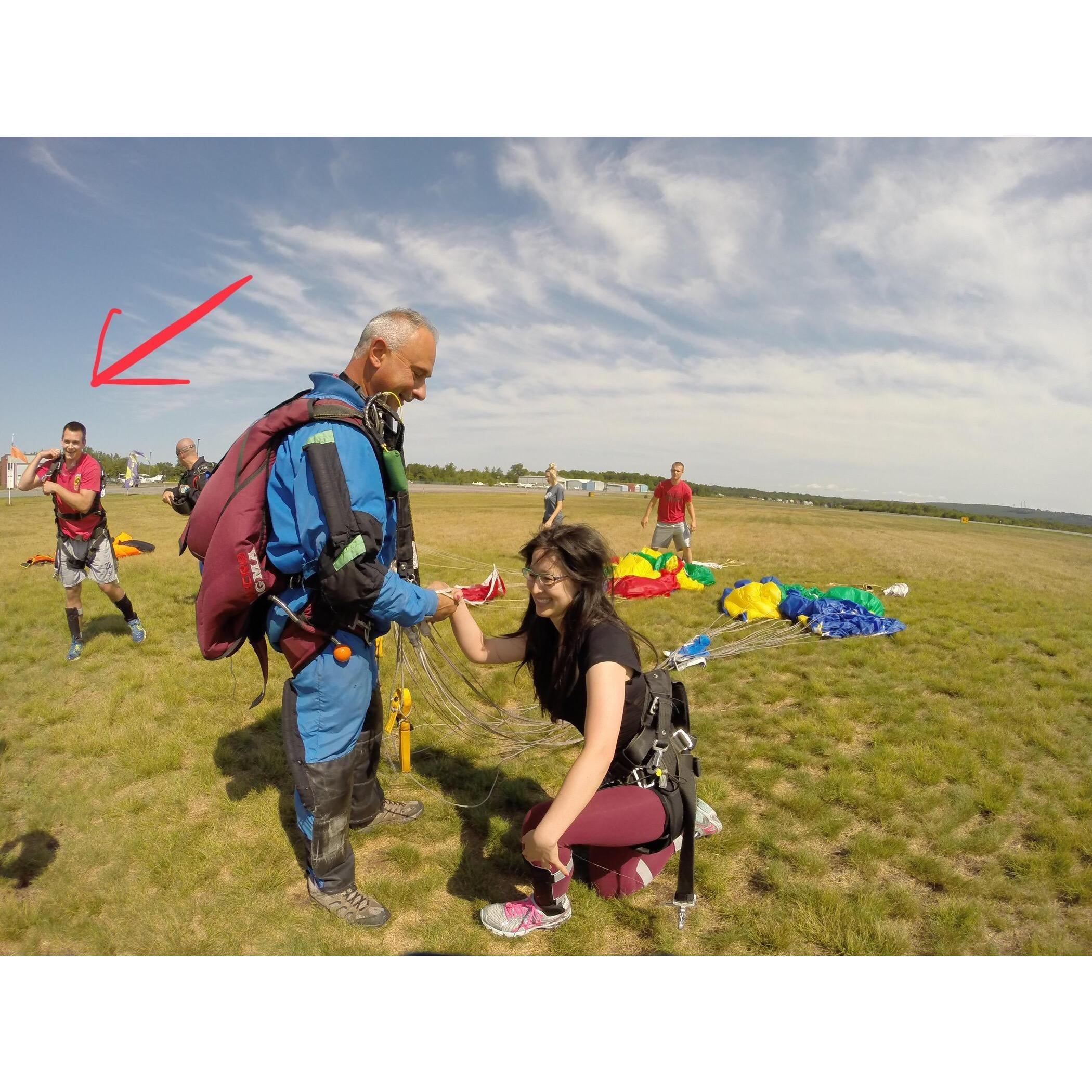 We survived sky diving!