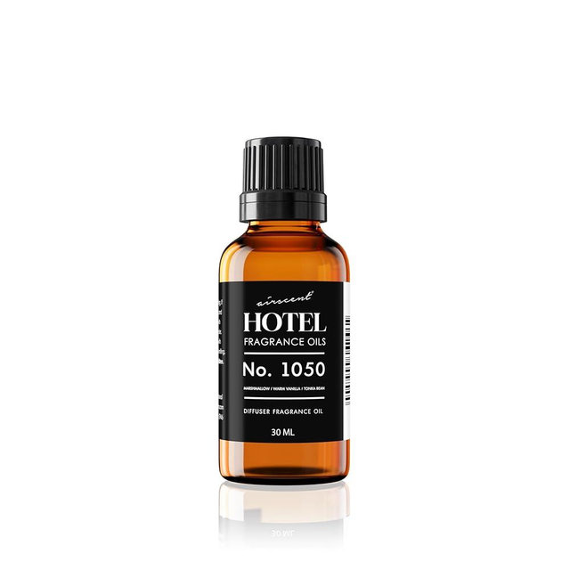 AirScent Warm Vanilla Ritzy Hotel Fragrance Oil No. 1050 - Marshmallow Vanilla Tonka Bean - Hotel Diffuser Oil for Ultrasonic and Waterless Diffusers and Crafting - 30 mL, 1 fl oz Dropper Bottle