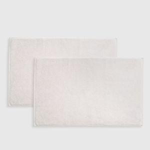Ribbed Quick Dry Bath Mat (Set of 2) in Silver
