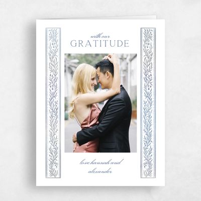 White Wedding Thank You - Viridian Photo