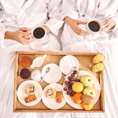 Breakfast in Bed at Palazzo Manfredi Hotel in Rome