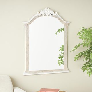 Fleur De Lis Arched Scroll Wall Mirror
