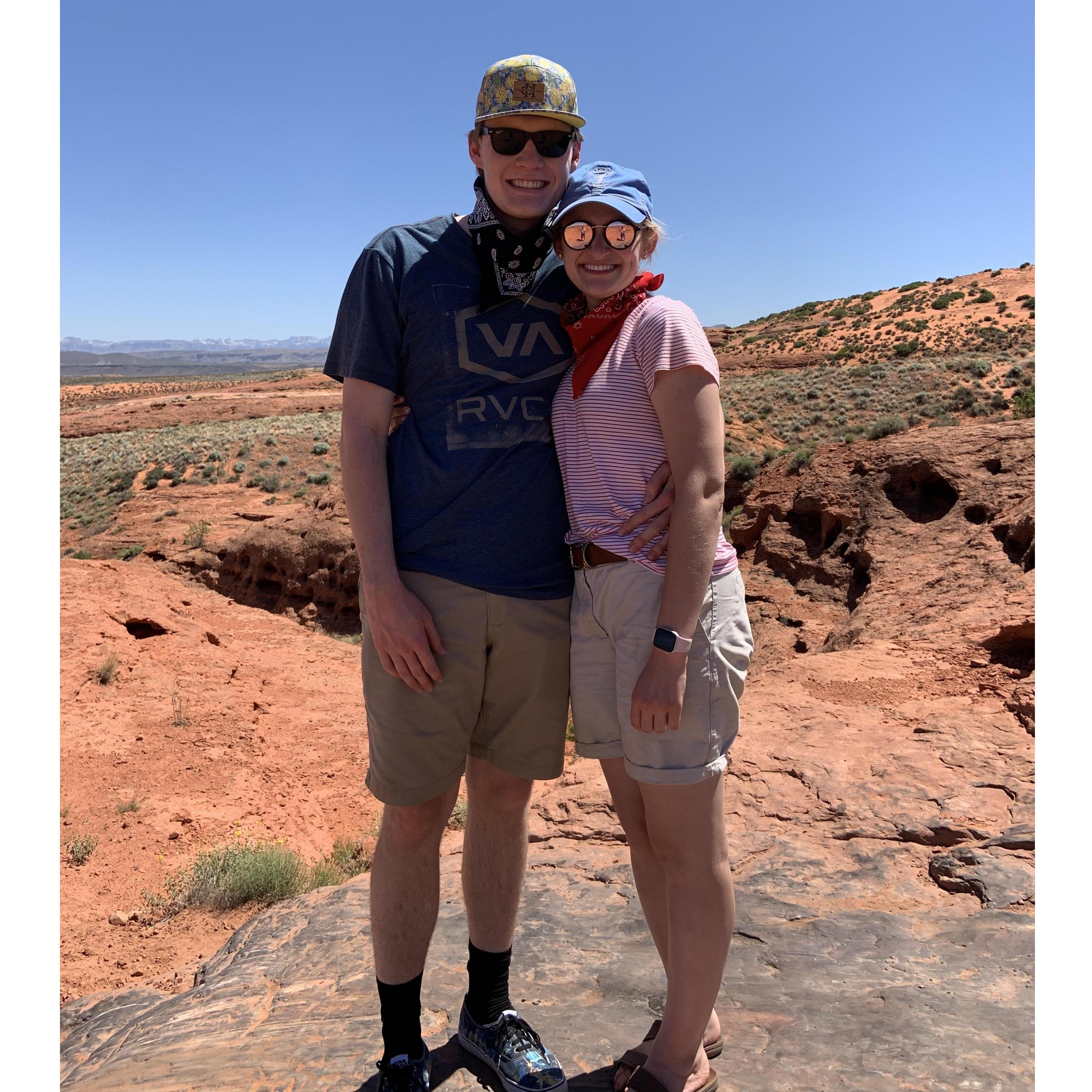 Trip to St. George with some of Madie's extended family riding RZRs on red rocks and sand dunes at the end of April.
