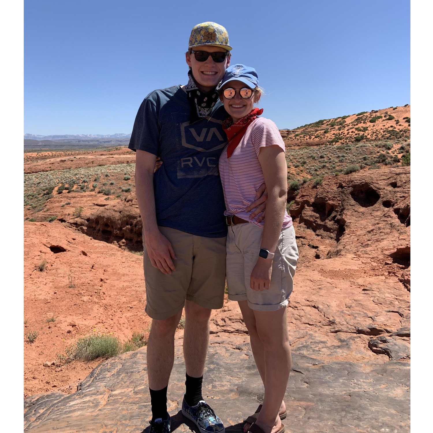 Trip to St. George with some of Madie's extended family riding RZRs on red rocks and sand dunes at the end of April.