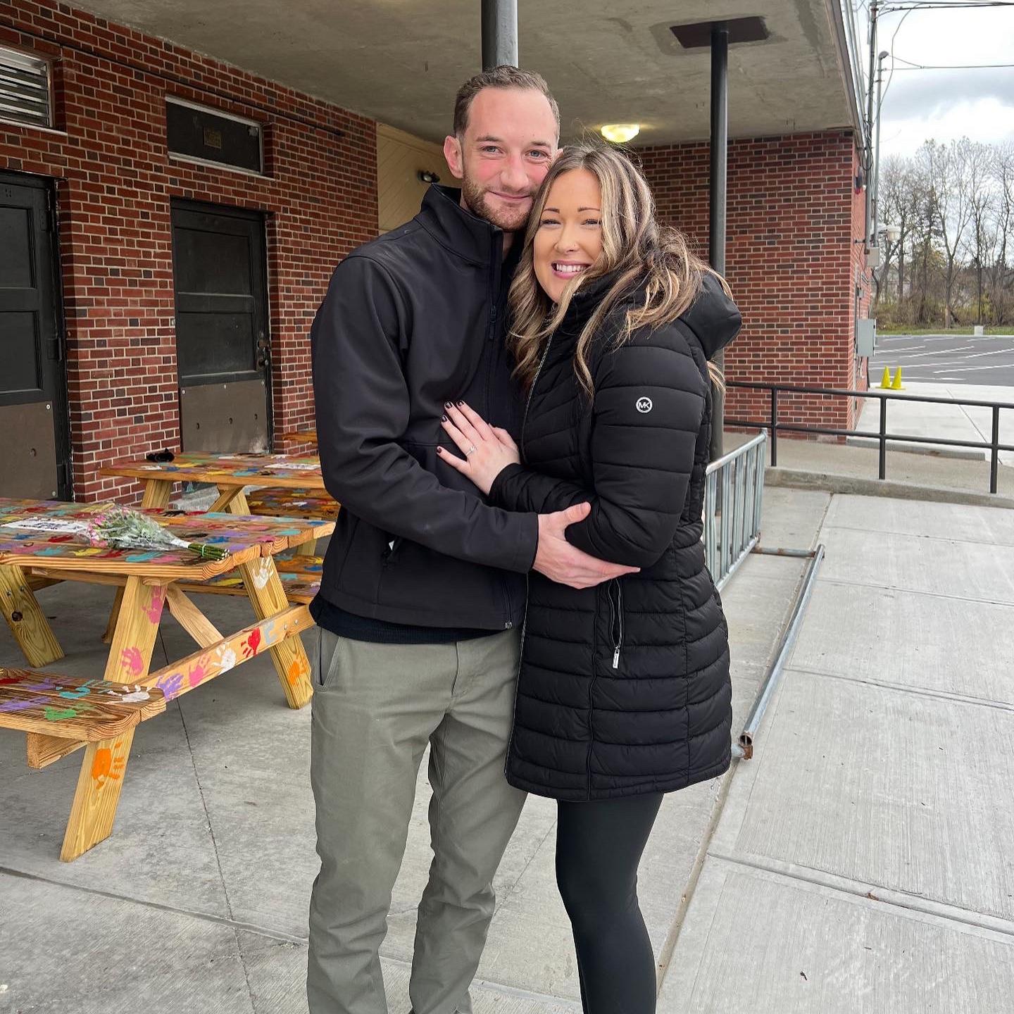 We got engaged in November 2023 at Barry Elementary where it all began!!