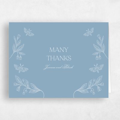 Dusty Blue Wedding Thank You - Gaspard Landscape