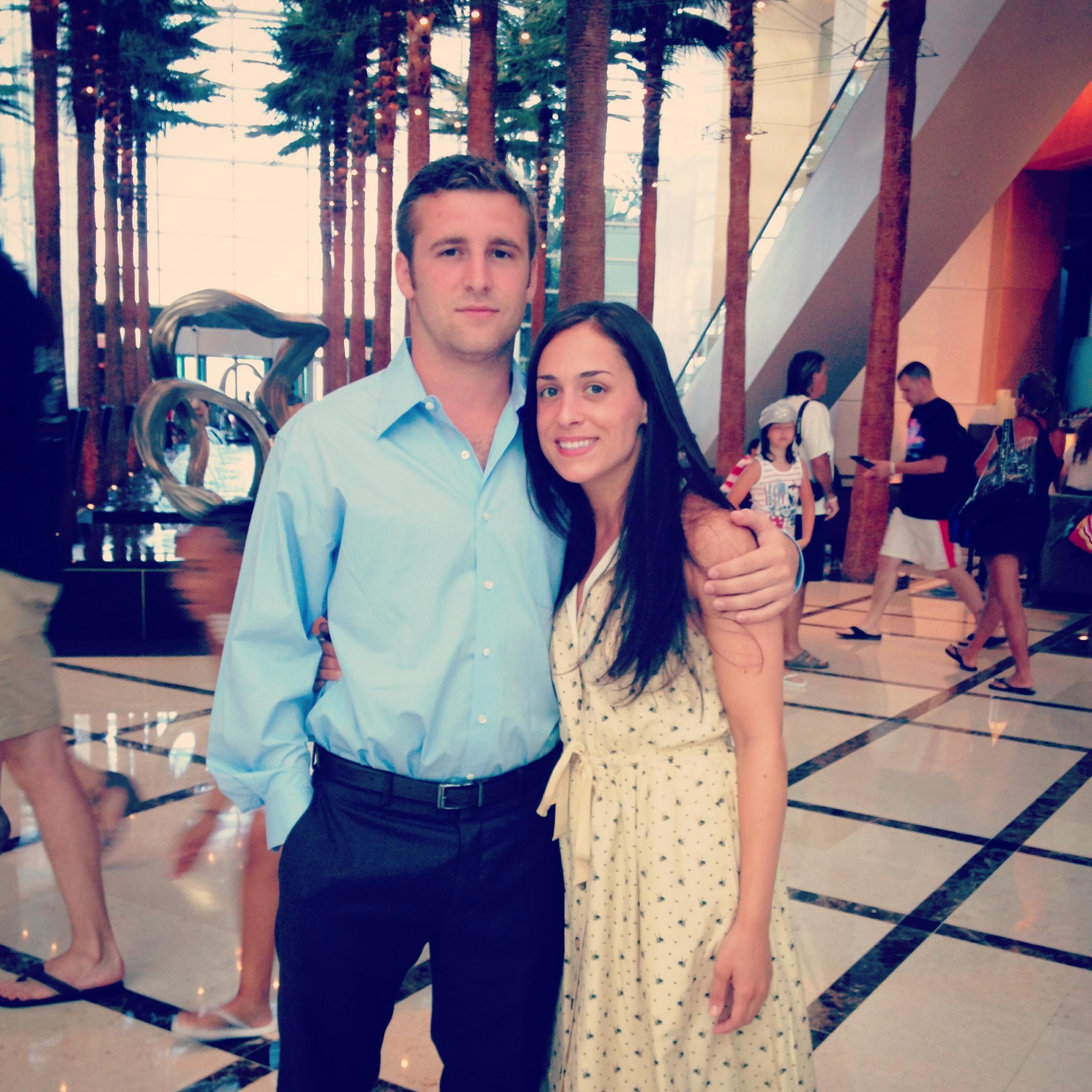 Taken during the summer of 2012 before Rachel started medical school, this photo shows the to-be-weds hanging out in Florida on another fun Pian family vacation.