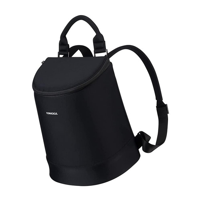 Corkcicle EOLA Cooler Backpack, Waterproof and Leak Proof Insulated Bag, Perfect for Wine, Beer, and Ice Packs, Black Neoprene
