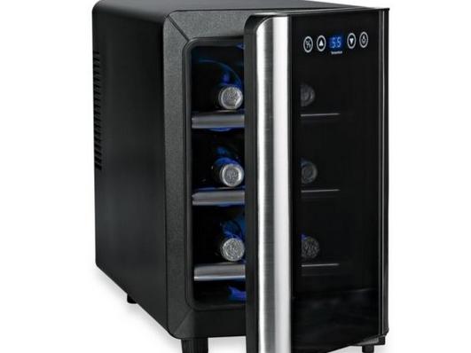 Wine Enthusiast® Silent Touchscreen 6-Bottle Single-Zone Wine Cooler