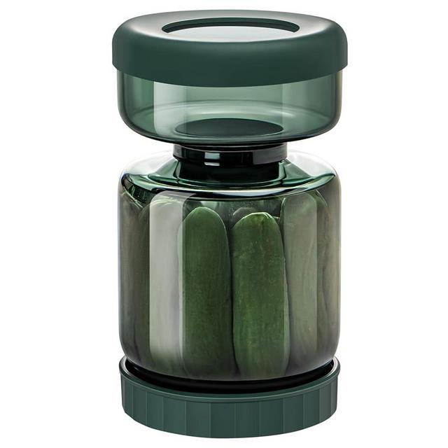 WhiteRhino Pickle Jar with Strainer Flip,34oz Pickle Container with Strainer,Glass Pickle Flip Jar Leakproof Airtight Lid,Hourglass Pickle Juice Separator Jar for Olive, onions, gherkin