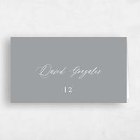 Grey Wedding Place Card - Maui