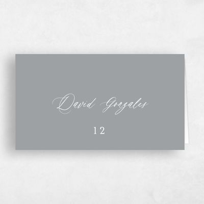 Grey Destination Wedding Place Card - Maui