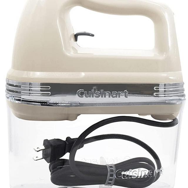 Cuisinart HM-90SCRM Power Advantage Plus 9-Speed Handheld Mixer with Storage Case, Cream