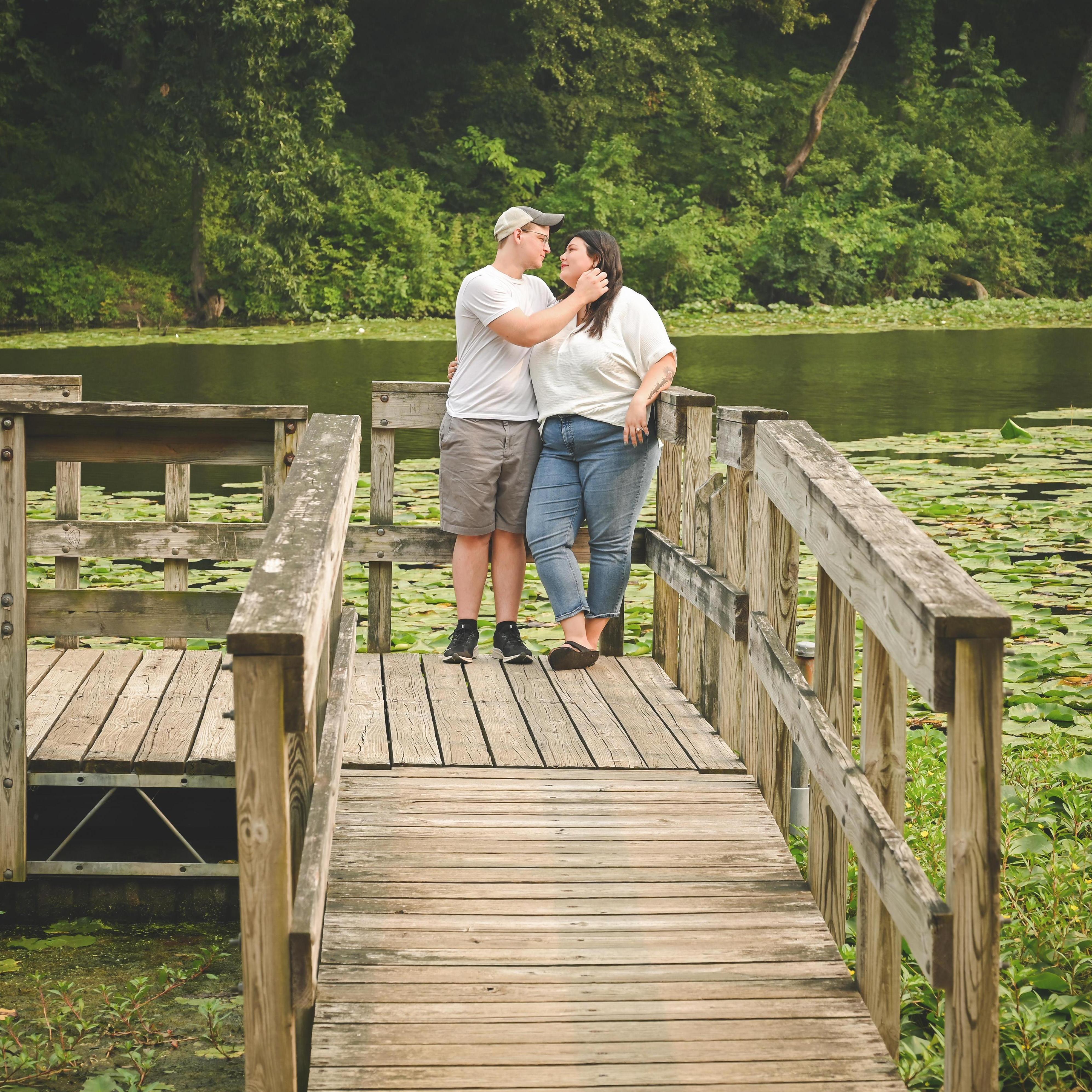 Engagement photo shoot; these were taken at a park where we took our prom photos.