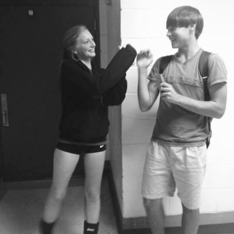 our very first photo together (2016)