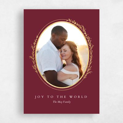 Wine, Red Holiday Card - Oliva Foil