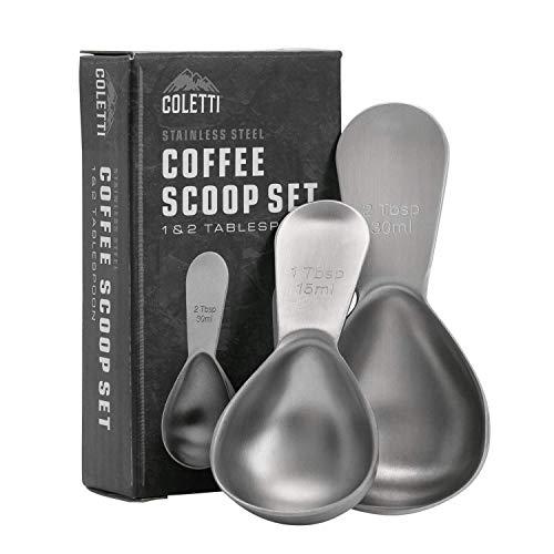 Coletti COL105 Coffee Scoop, 1 Tablespoon & 2 Tablespoon Set