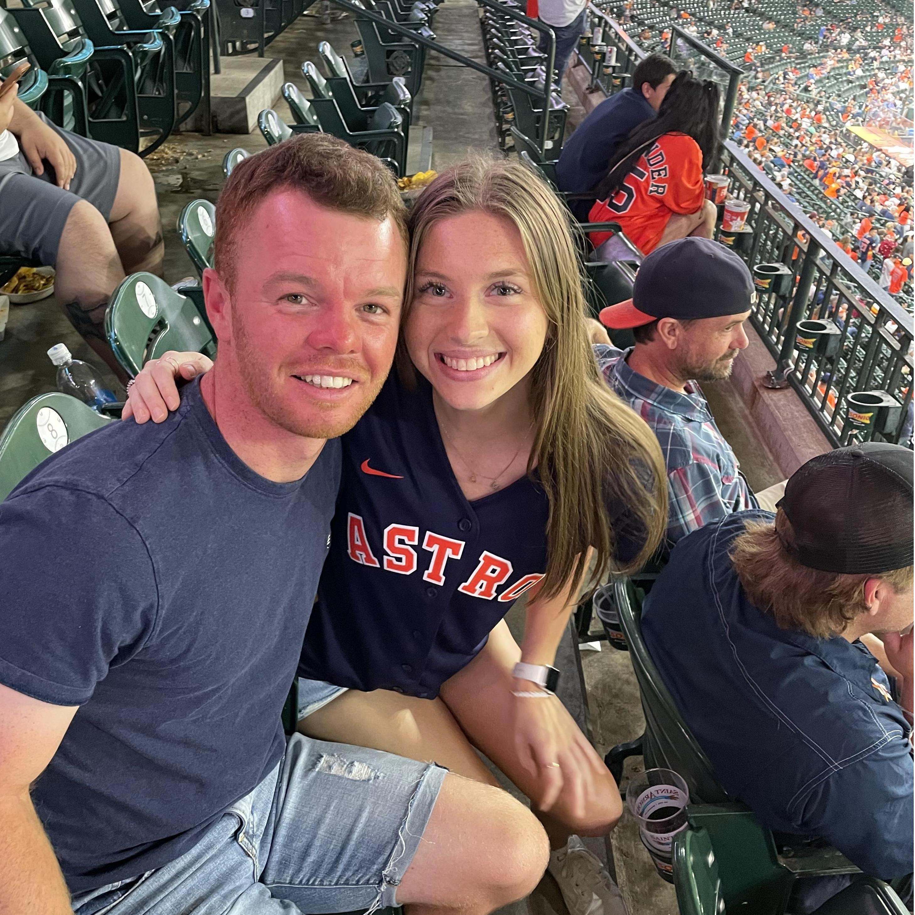 Minute Maid Park, watching the Houston Astros play!