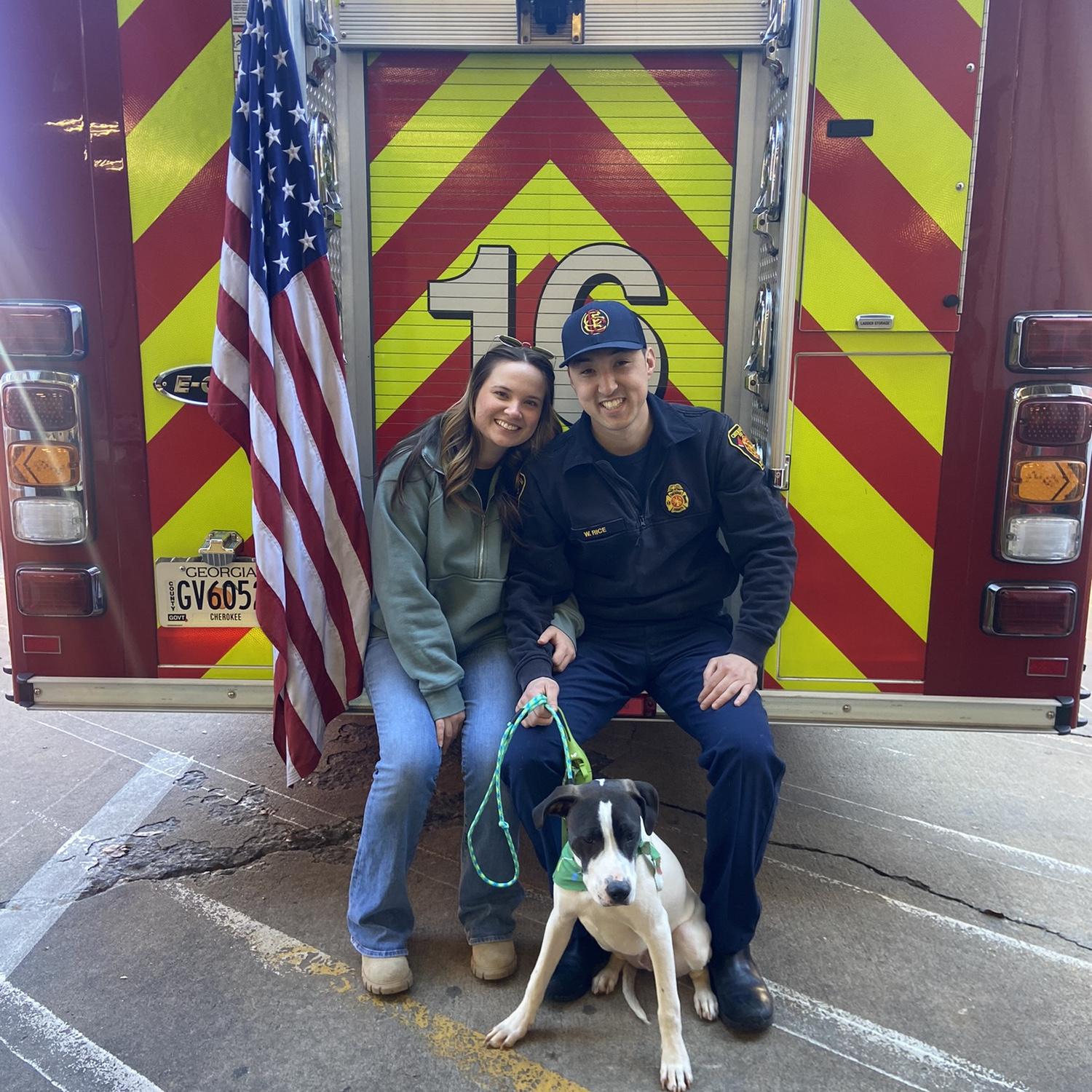 Kimchi’s first fire station visit!