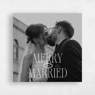 Multi-Colored Holiday Card - Ivory Square
