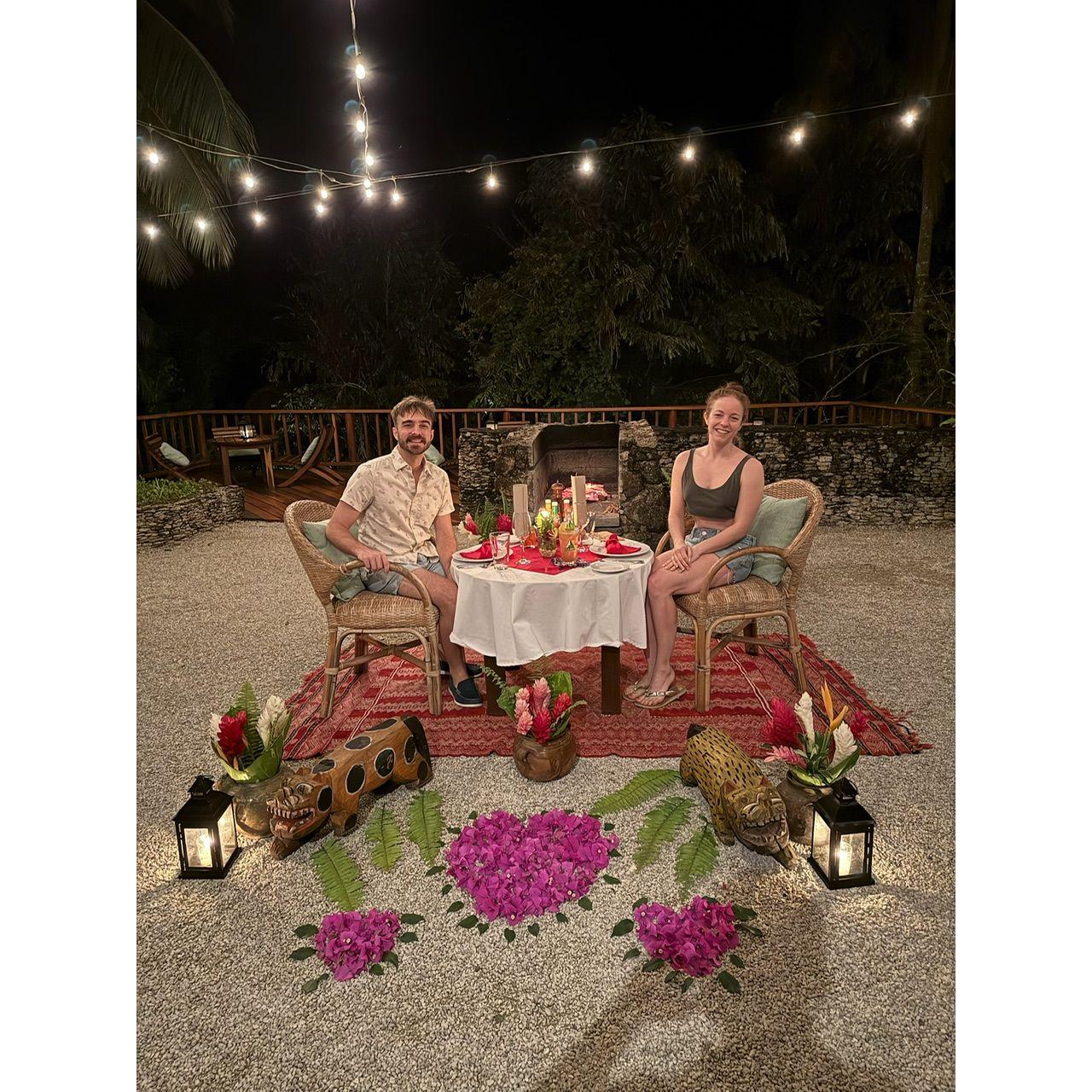 Our resort planned a surprise newlywed dinner for us on our last night!