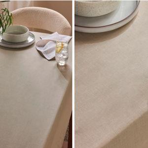 Buy Natural Cotton Linen Look Wipe Clean Table Cloth from Next Israel
