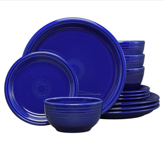 New Retired Bistro Coupe 12-Piece Dinnerware Set, Service for 4 COLOR Twilight