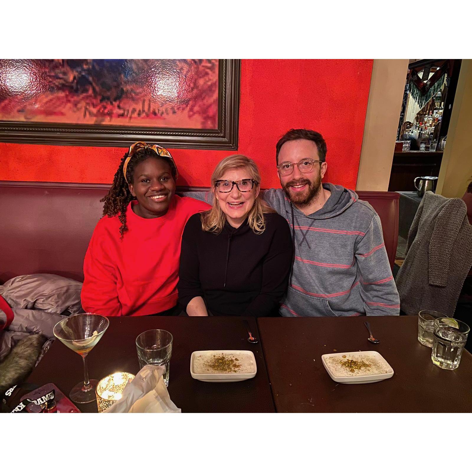 Ian, Chris and Katasi at one of their favourite restaurants in DC.