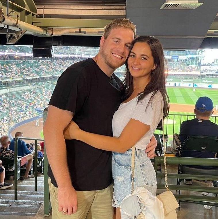 Sean's first weekend exploring Milwaukee (and meeting the parents), first stop was a Brewers game!