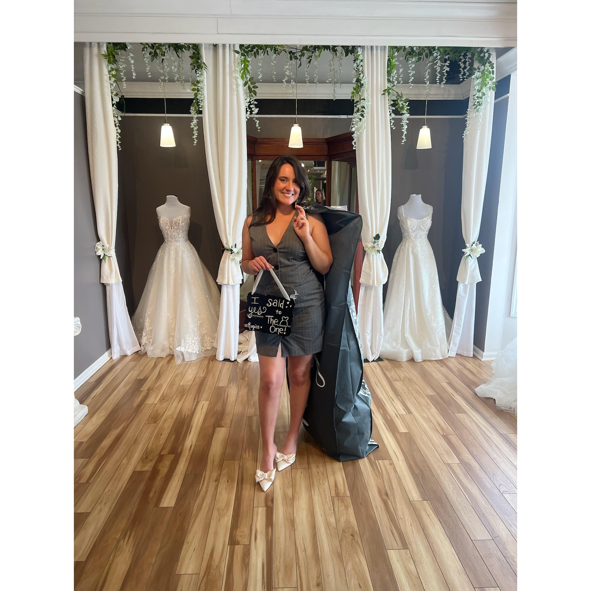 Haley said yes to the dress!