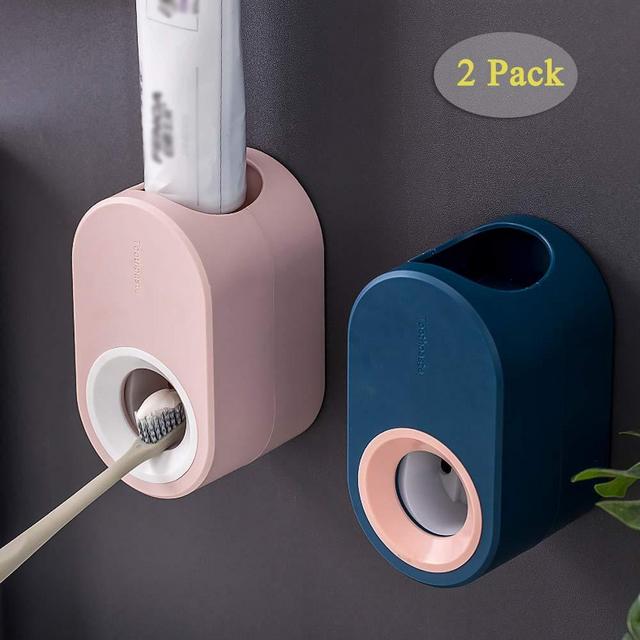 PHILIPOUS Automatic Toothpaste Dispenser ，Wall Mounted Automatic Toothpaste Squeezer Kids Hands Free Family Washroom Bathroom.
