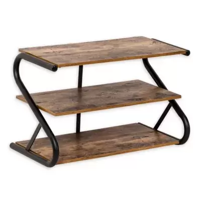 Honey-Can-Do® Rustic Z-Frame 3-Level Shoe Rack