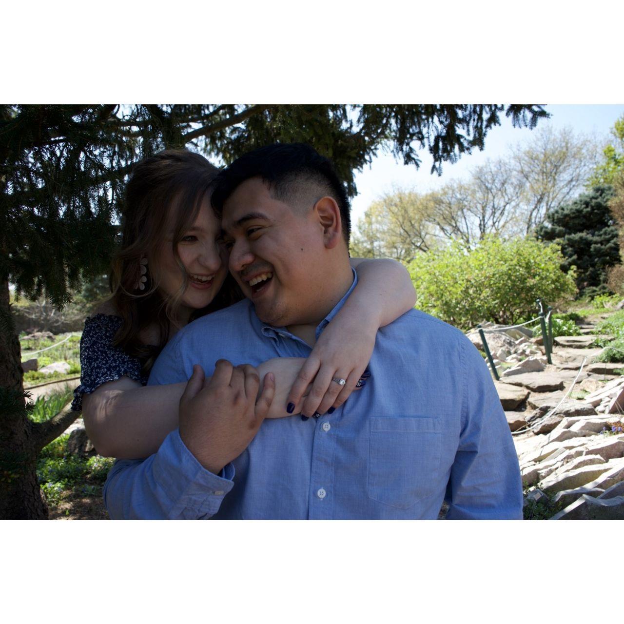 Always making each other laugh is one of the many things David and Tori love about one another.