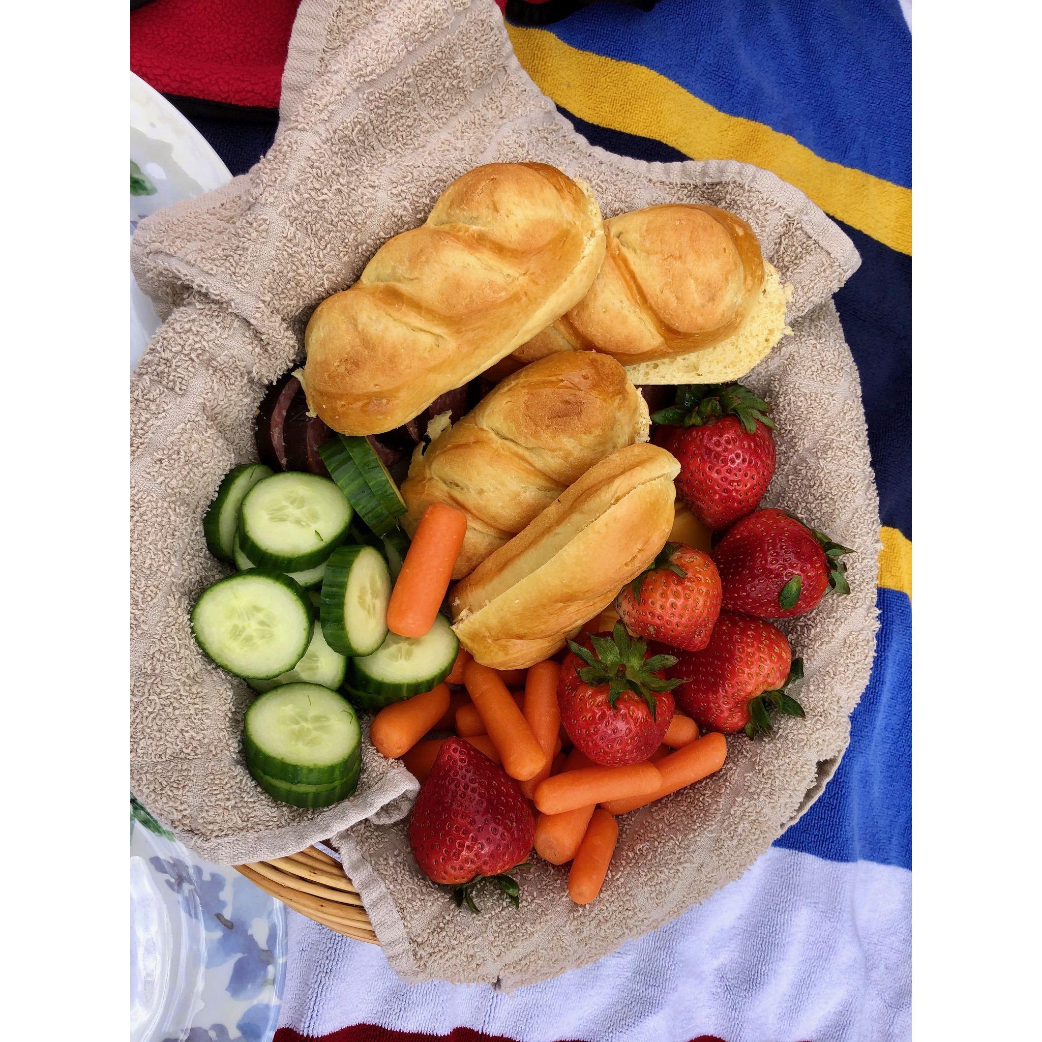 The picnic Jeoffrey packed for our first date.