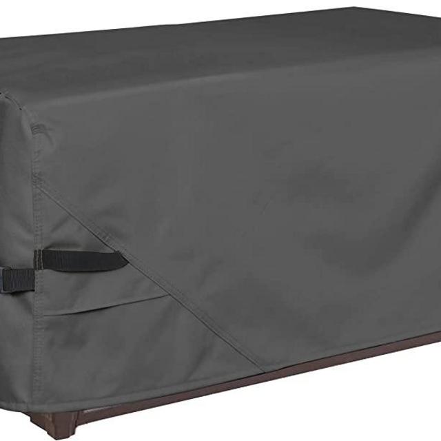 Porch Shield Patio Deck Box Storage Cover - Outdoor Waterproof 600D Rectangular Fire Pit Table Covers 56 x 26 inch, Black