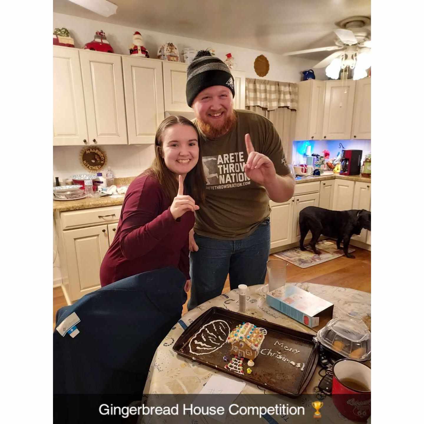 1st place in grandparents' gingerbread contest