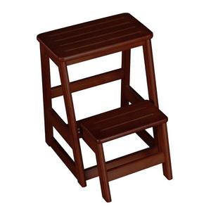 2-Step Wood Folding Compact Step Stool with 200 lbs. Load Capacity