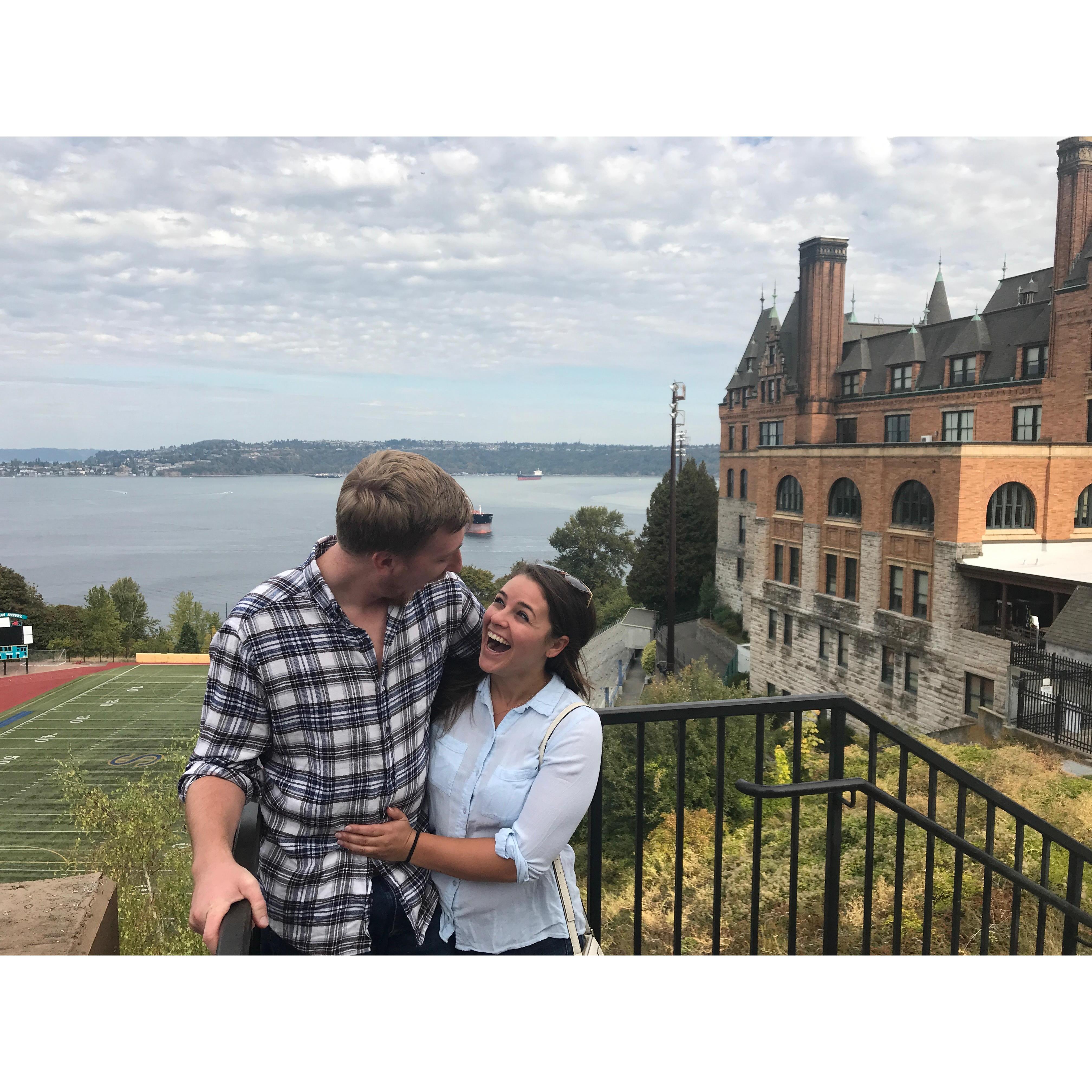 Katelyn surprised Ernest in Seattle in 2018!