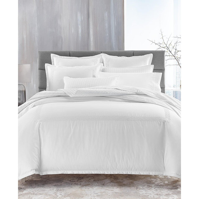Hotel Collection Chain Links Embroidery 100% Pima Cotton Duvet Cover Set, King, Created for Macy's
