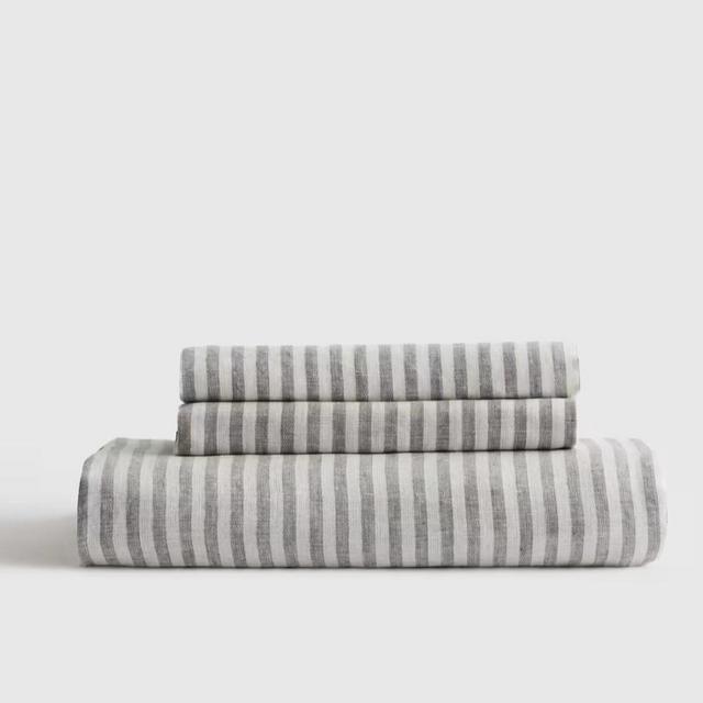 European Linen Fitted Stripe Sheet Set